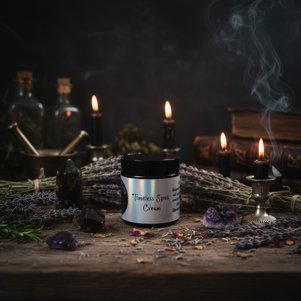 Timeless Spell Cream - Witchy Background